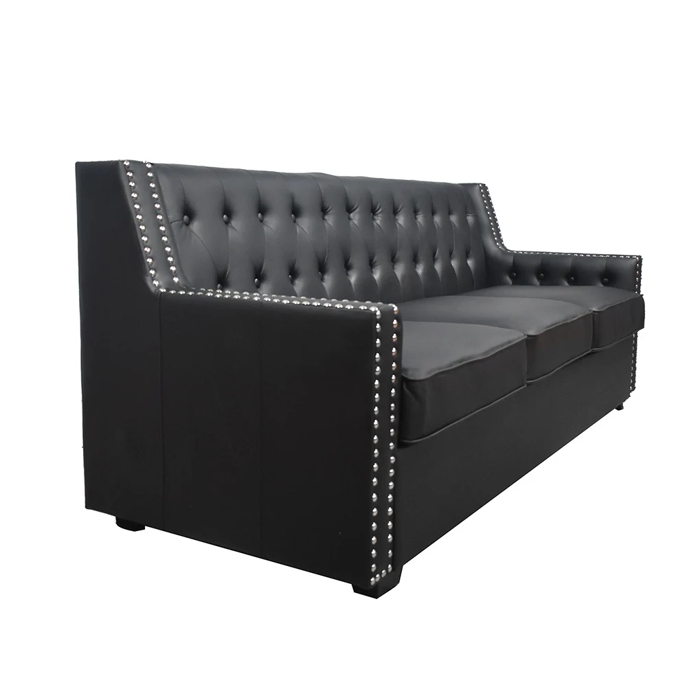 Europe classical  Upholstered Chesterfield Sofa with copper nail  living room leather sofa set