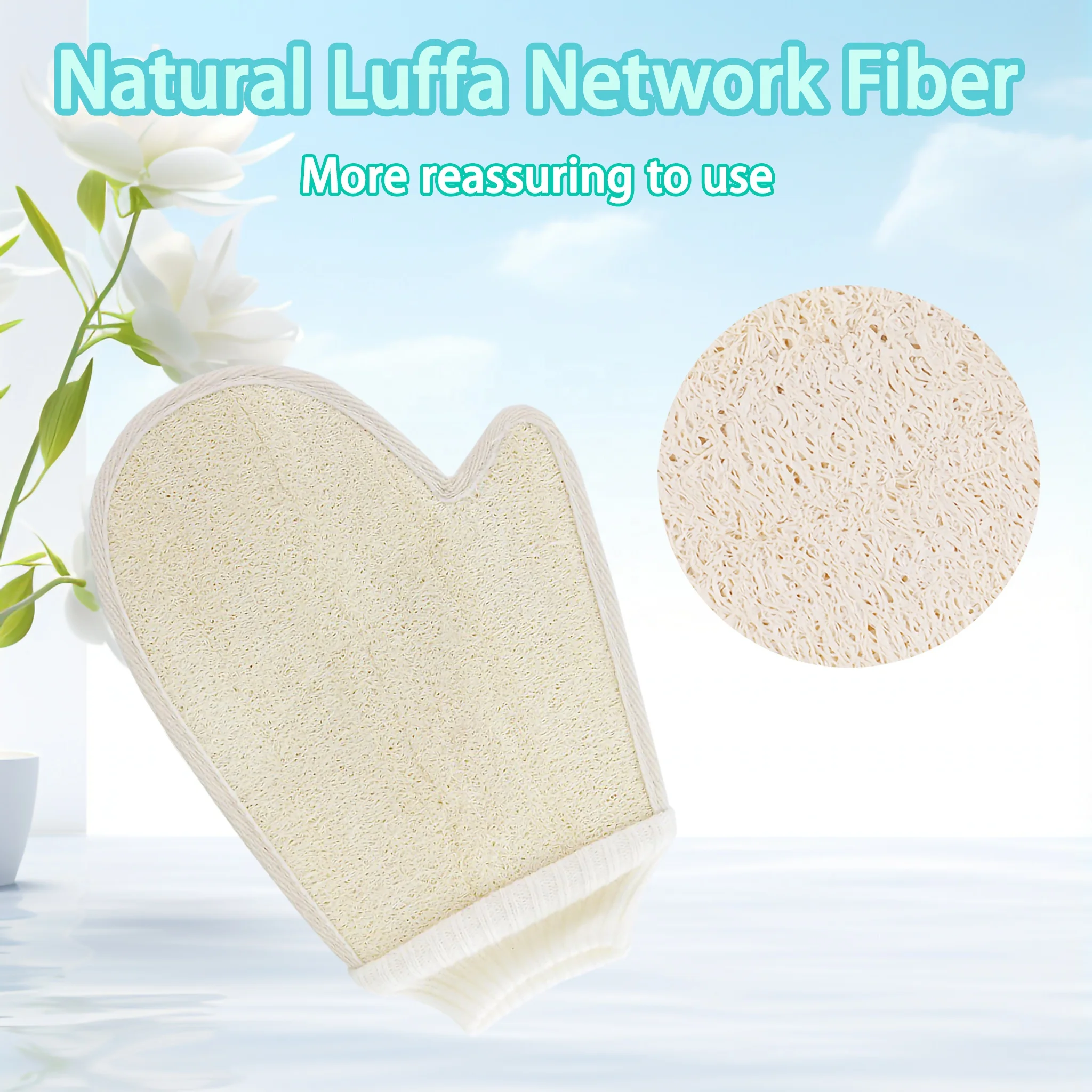 Single Sisal Bath Mitt Exfoliating Bath Gloves for Shower Skin Care Body Scrubber Remove Dead Skin
