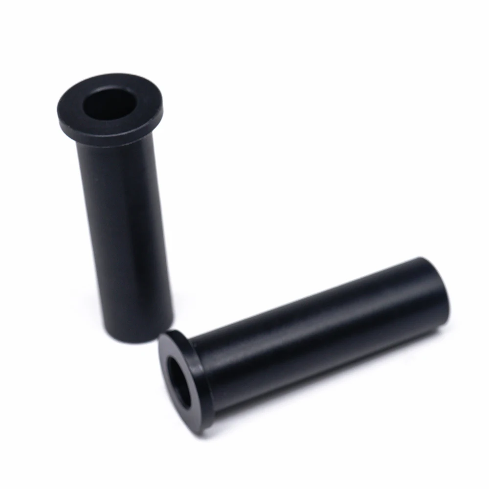CNC machining processing Engineering plastic nylon bushing with self-lubricating  oil-free lining flange turned shaft bushing