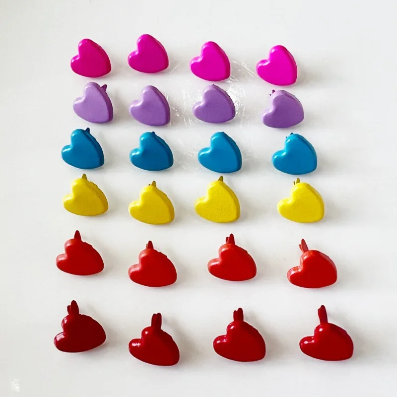 The Colorful Heart Shape Paper Fastener Brads,Scrapbooking Brads for Scrapbooking Craft DIY Paper Making