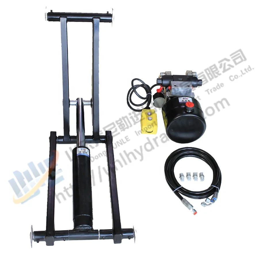3 tons agricultural trailer 12v double acting scissor telescopic hydraulic kit
