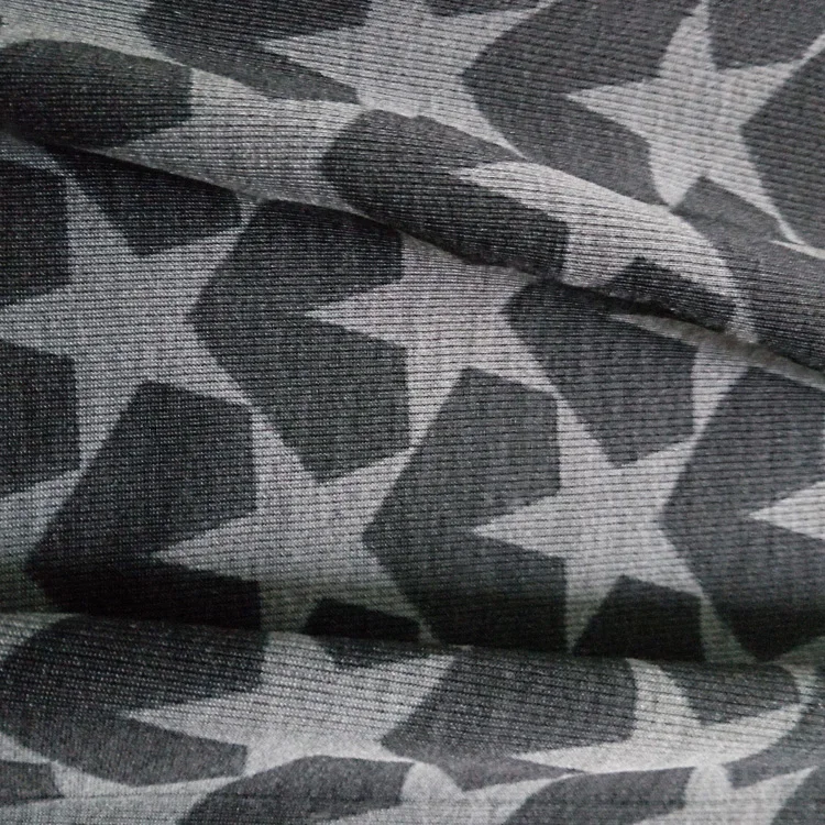  100 polyester material knitting imitated cotton l velvet printing star fabric for