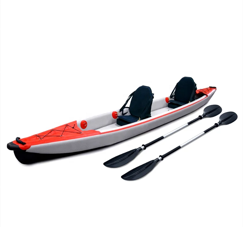 New Design Foldable PVC Drop Stitch Inflatable Kayak Two Person For Fishing