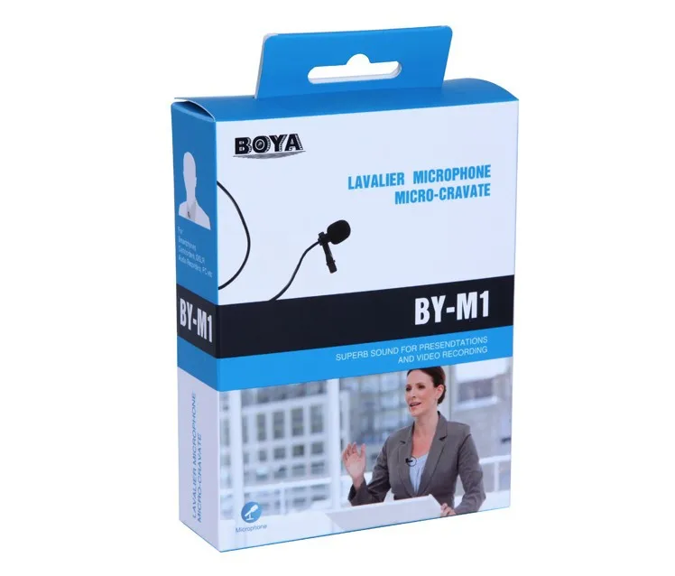 By-M1 Professional video recording lavaliver microphone for smartphone DSLR camera camcorder