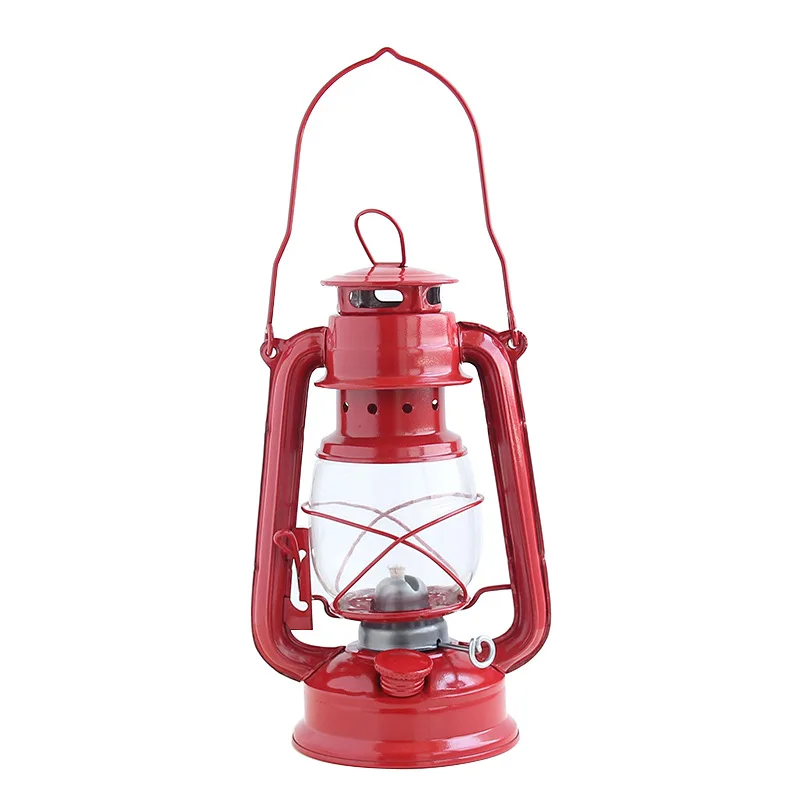Nostalgic Retro Iron Crafts Lanterns Decorative Old-Fashioned Hand Lamp Glass Lantern For Decoration