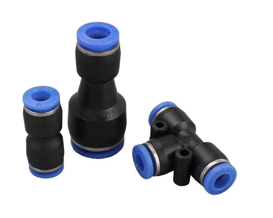 PU Union Straight Plastic Pneumatic quick Fitting Air Connectors for Pipe Connection