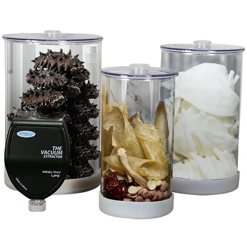 Vacuum Grain Container High Borosilicate Kitchen Cookie Storage Glass Jars