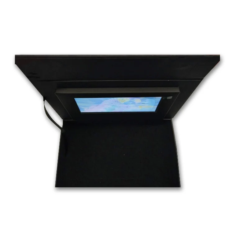 promotion screen video player advertising gift packaging box 5 inch black video display box