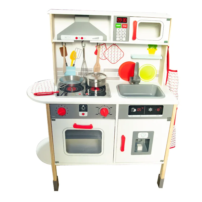 Kids Kitchen Set Toy Pretend Play Cooking Game Spray Children Kitchen Toy Zhejiang Unisex Wooden 2 Sets 3 Ages+ Brinquedo Unisex