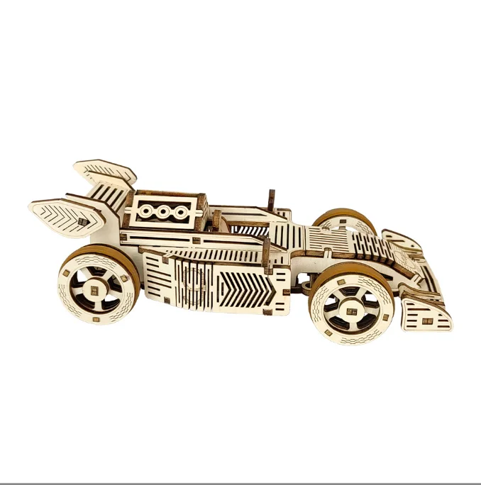 custom Kid Gifts Diy Kit Gear Drive Jungle Mechanical Orbital Ball  Laser Cut 3d Wooden Puzzle Toy