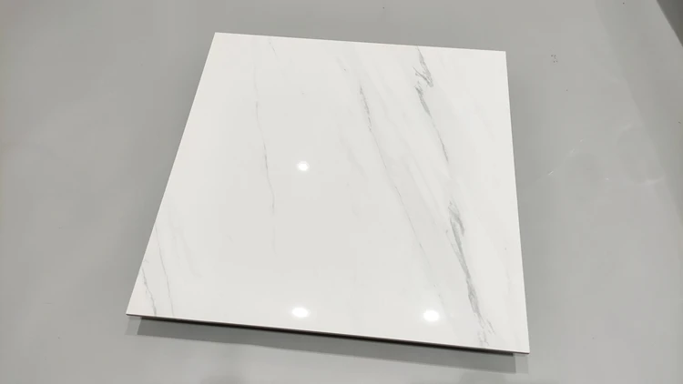 luxury building unbreakable full body polished porcelain tiling white marble look floor tiles with 600*600mm for interior
