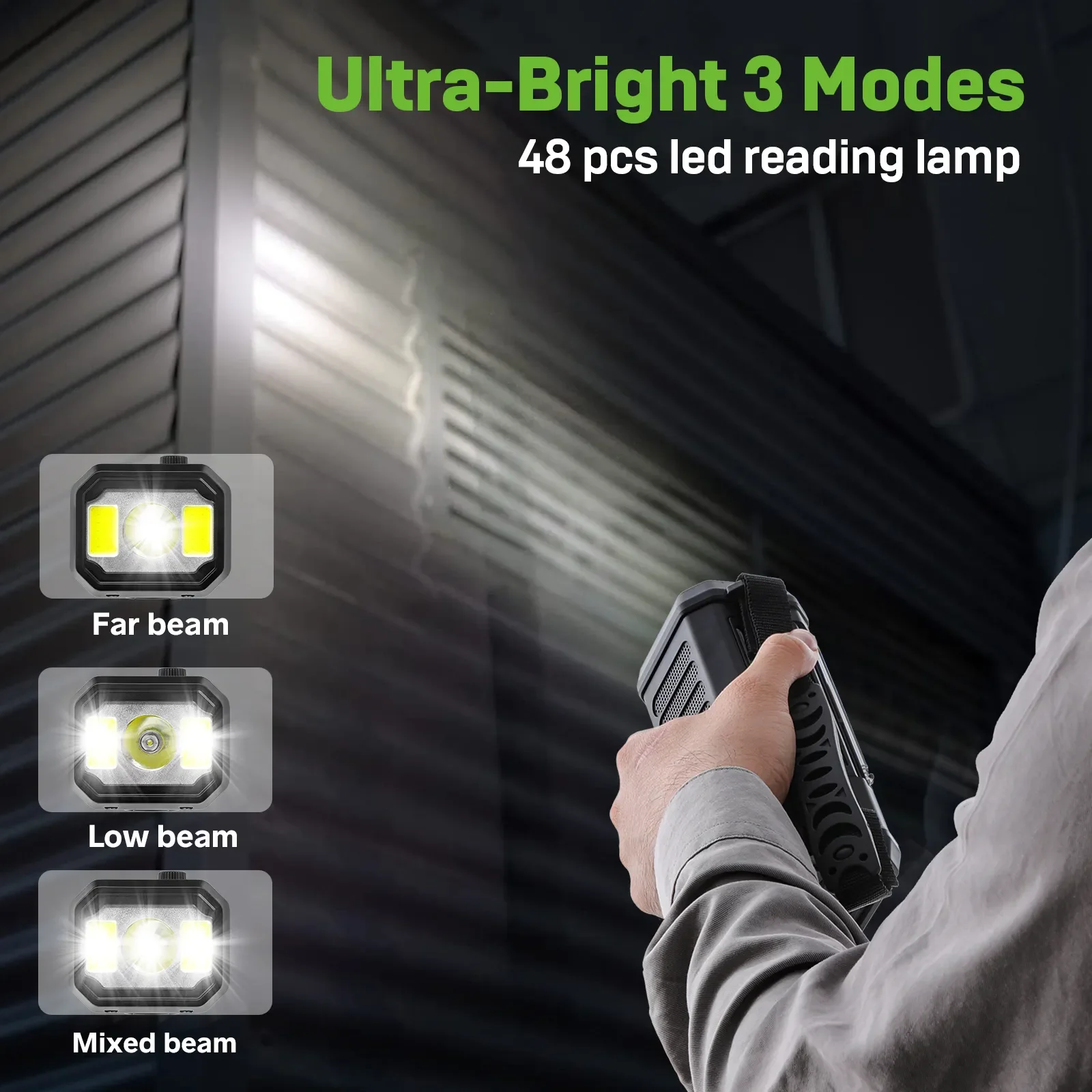 Portable 10000mAh Crank Radio with LED Reading Light Compass Torch NOAA/AM/FM Weather Radio MP3-for Home Emerncy & Solar Use