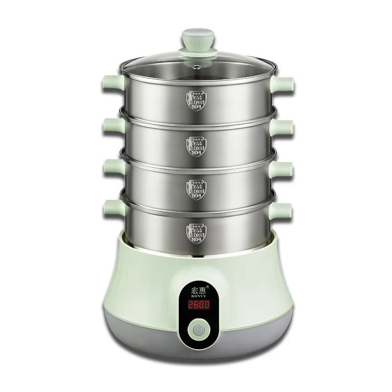 Hot Sale Portable Stainless Steel Food Steamer Electric Steam Cooker Machine