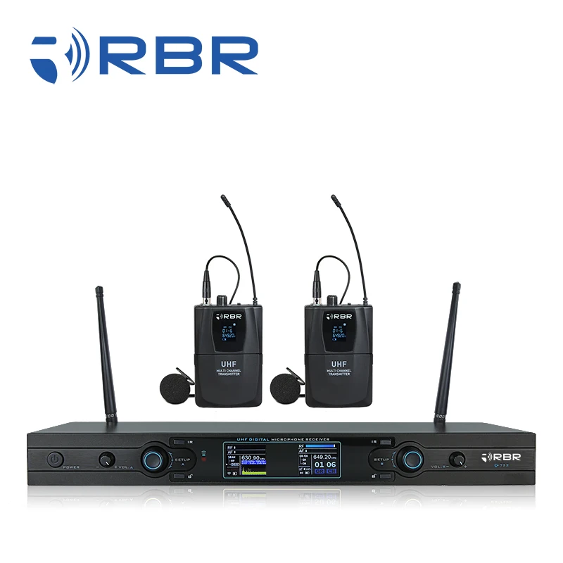 Высококачественный цифровой беспроводной микрофон d722 uhf с функцией