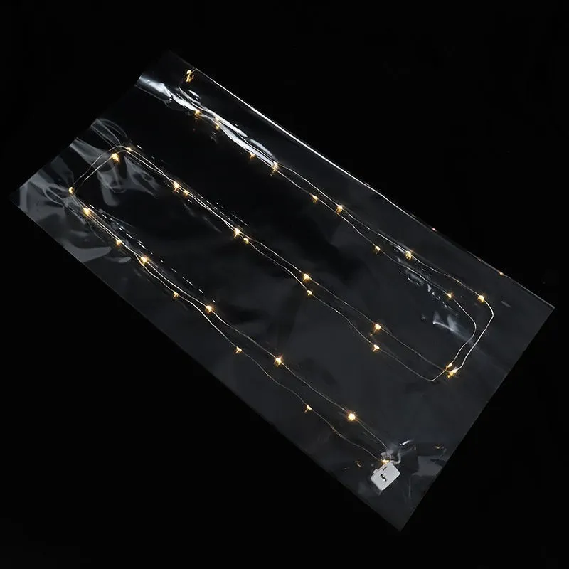 Wholesale luminous paper immortal flower/flower wrapping paper clear cellophane christmas glitter LED paper for flowers