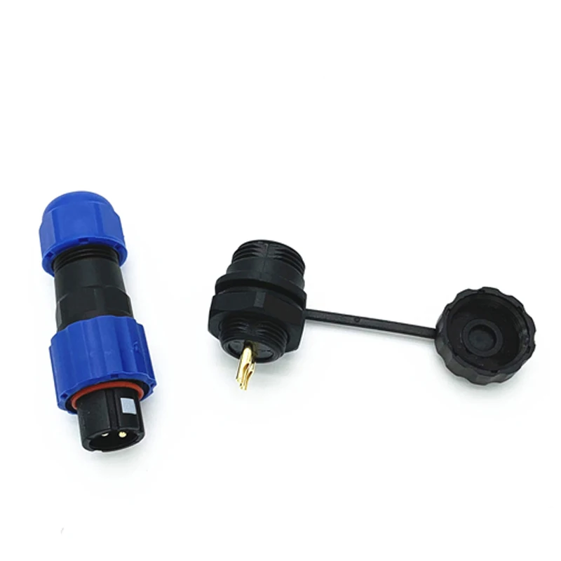 IP68 Waterproof Connector Aviation Plug SP13 Male plug &Female Socket 1/2/3..5../9p Back Nut panel Mounted Wire Cable Connector
