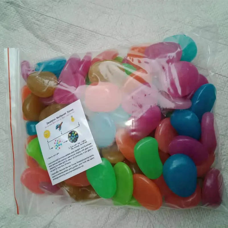 Wholesale Glow in The Dark Stones Glowing Rocks Luminous Pebbles for Outdoor Decor,Garden Yard