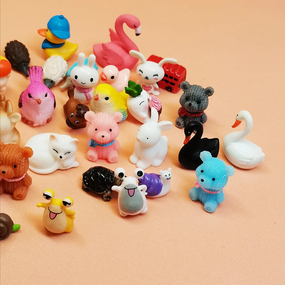 Hamster Cat Fox Flamingo Hedgehog Bird Bear Deer Sheep Moss Decoration Terrarium Kawaii DIY Art Accessory Miniatures Figurines
