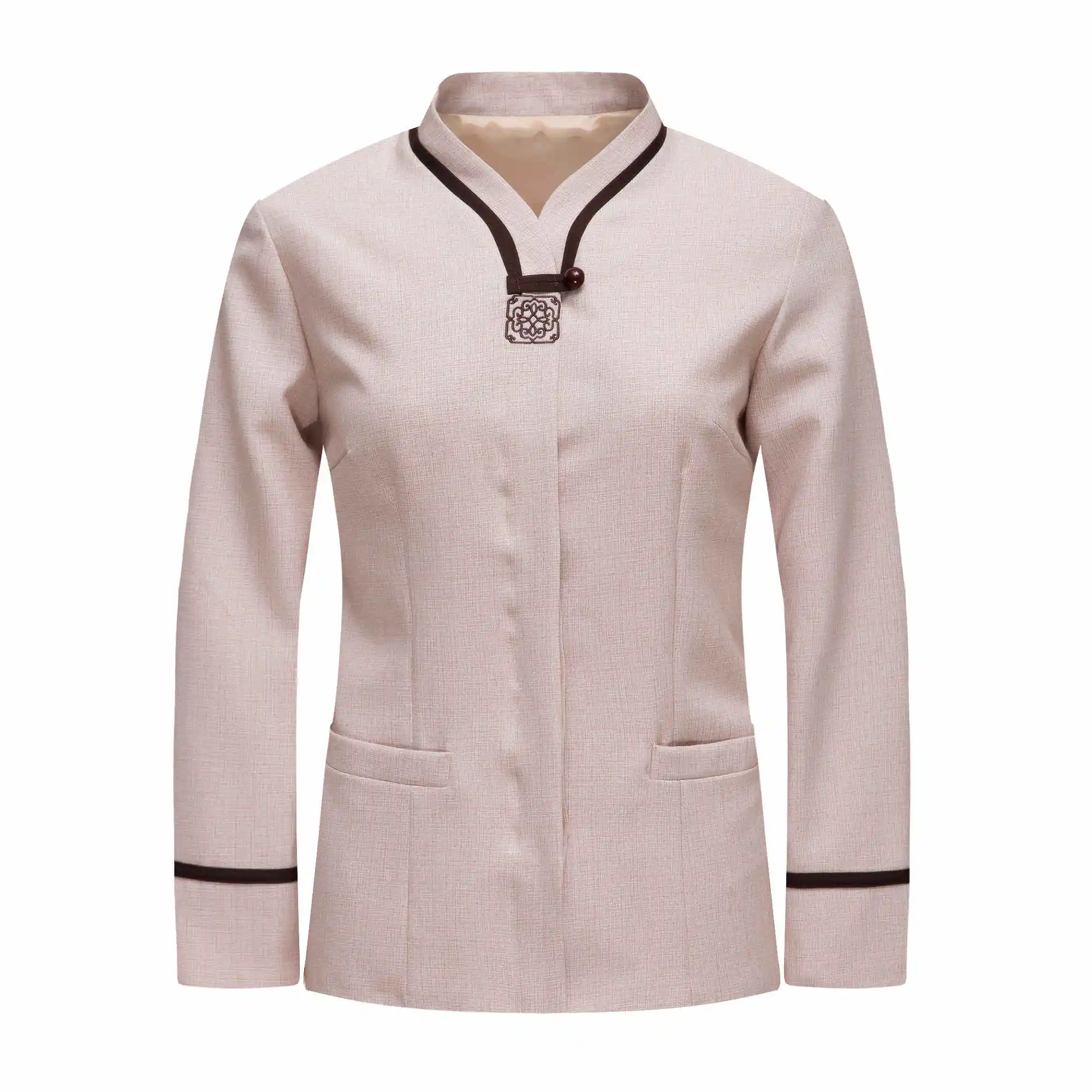 
Cleaning clothes long-sleeved waiter overalls hotel floor property cleaners overalls 