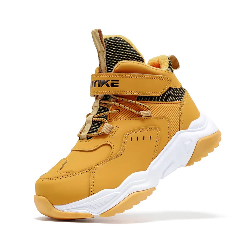 
High Quality Stylish High Ankle Non Slip Children Casual Shoes Outdoor Sport Warm Kids Sneakers 