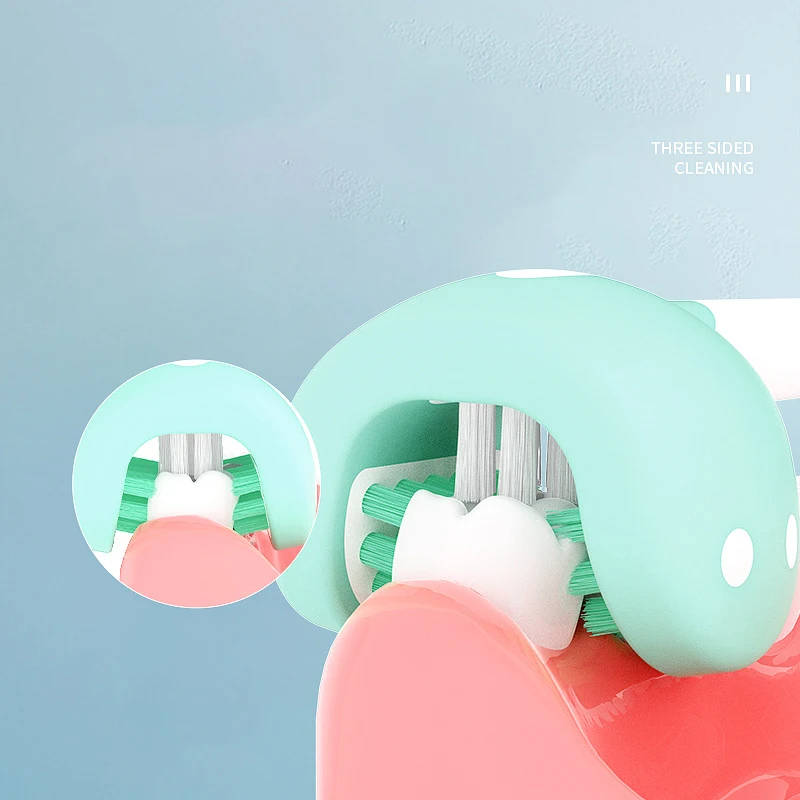 Hot sale new design children 3 sided toothbrush1pc 3-sided toothbrush soft and gentle clean 360 three sided toothbrush for men