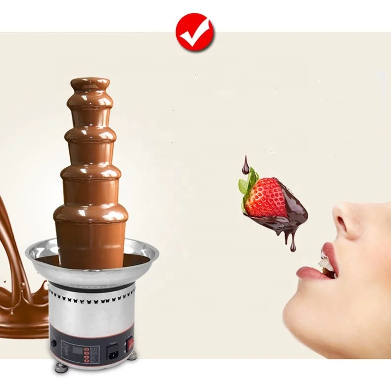 5 tier chocolate fountain electric chocolate fountain machine commercial chocolate warmer machine with CE for party