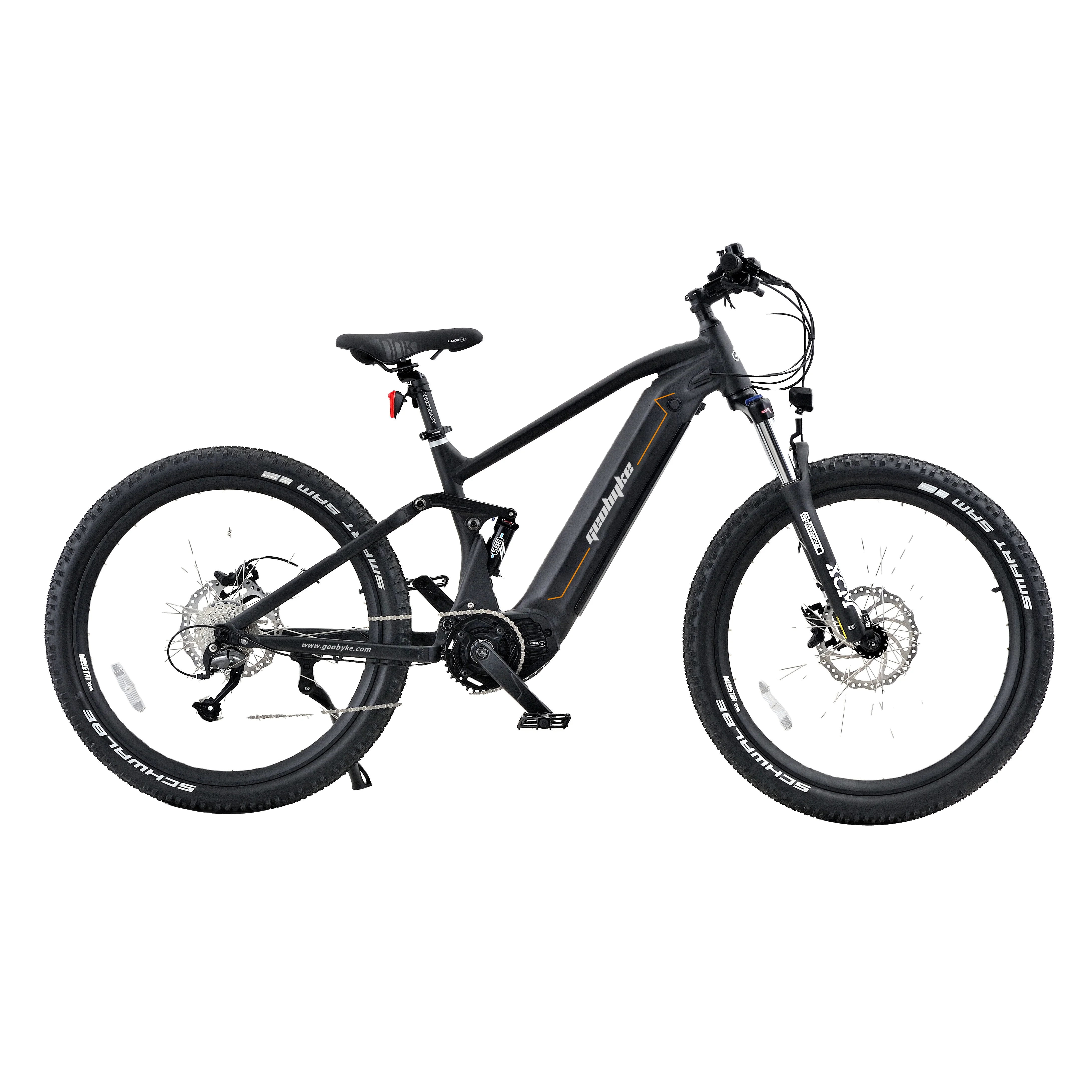 Full Suspension Electric Mountain Bike With Hidden Battery 48v14.5a Mid Drive Electric Mountain Bike