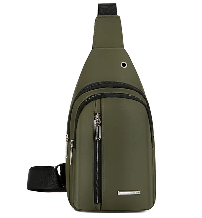 
custom cheap backpack simple hippy charge student chest harness bag in black kids sling bag 