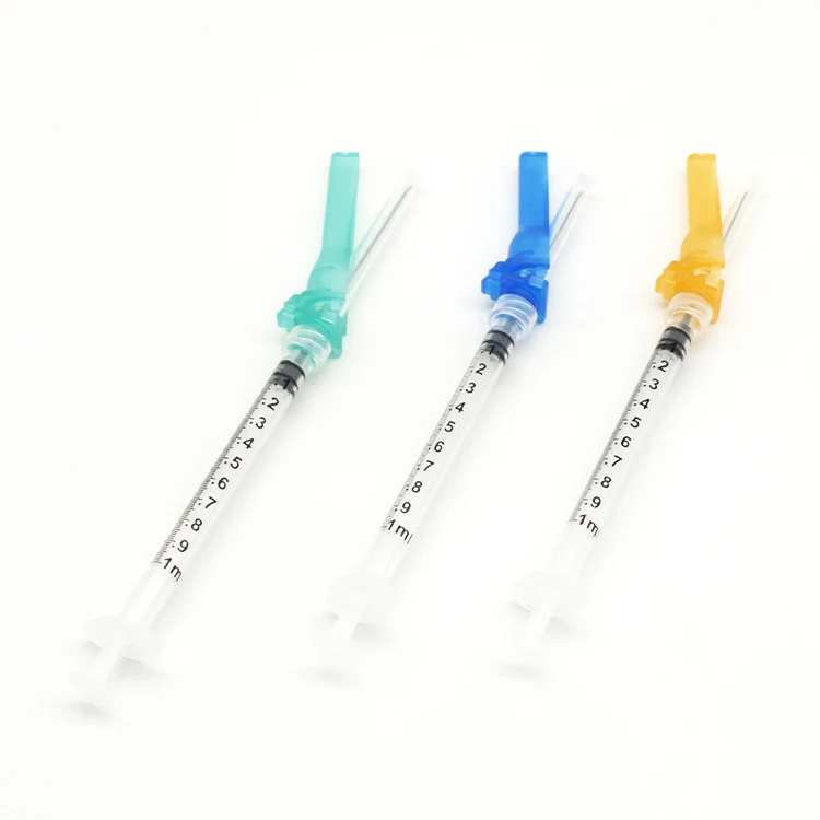 Disposable Medical Safety Syringe with Needle Protection