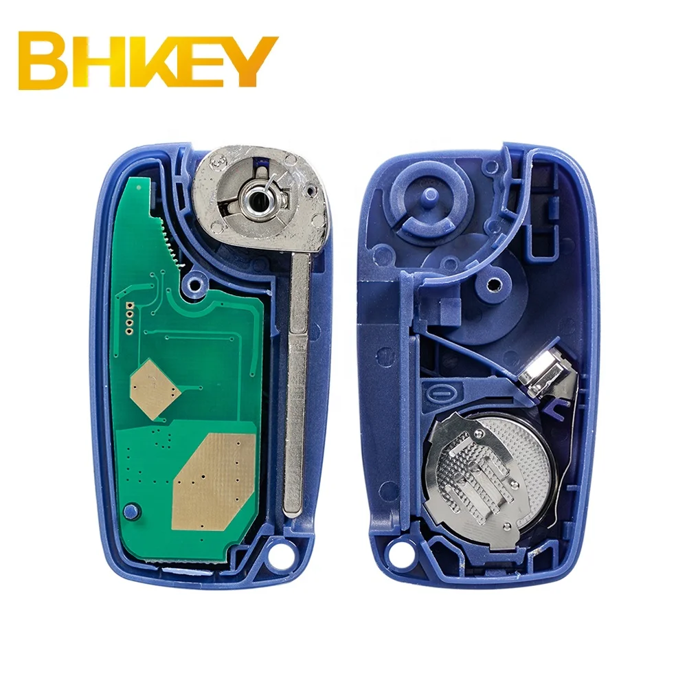 For Fiat 500 Panda Punto Bravo 2BTN 3BTN Remote Car Key 433Mhz PCF7946 Delphi BSI (Blue)