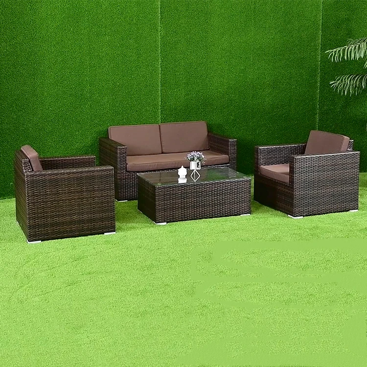 2023 New Arrival Modern luxury Outdoor Furniture Set wicker garden furniture patio garden round big rattan sofa set