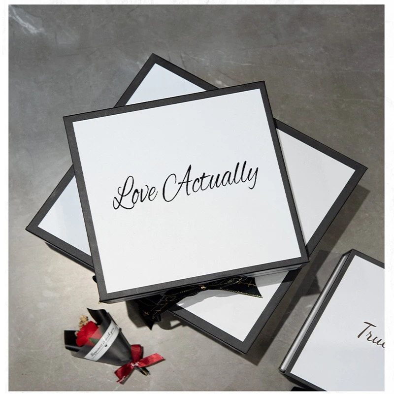 Custom Luxury White Gift boxes Cosmetic Skincare Packaging Box Foldable Magnetic Closure Gift Boxes With Black Ribbon