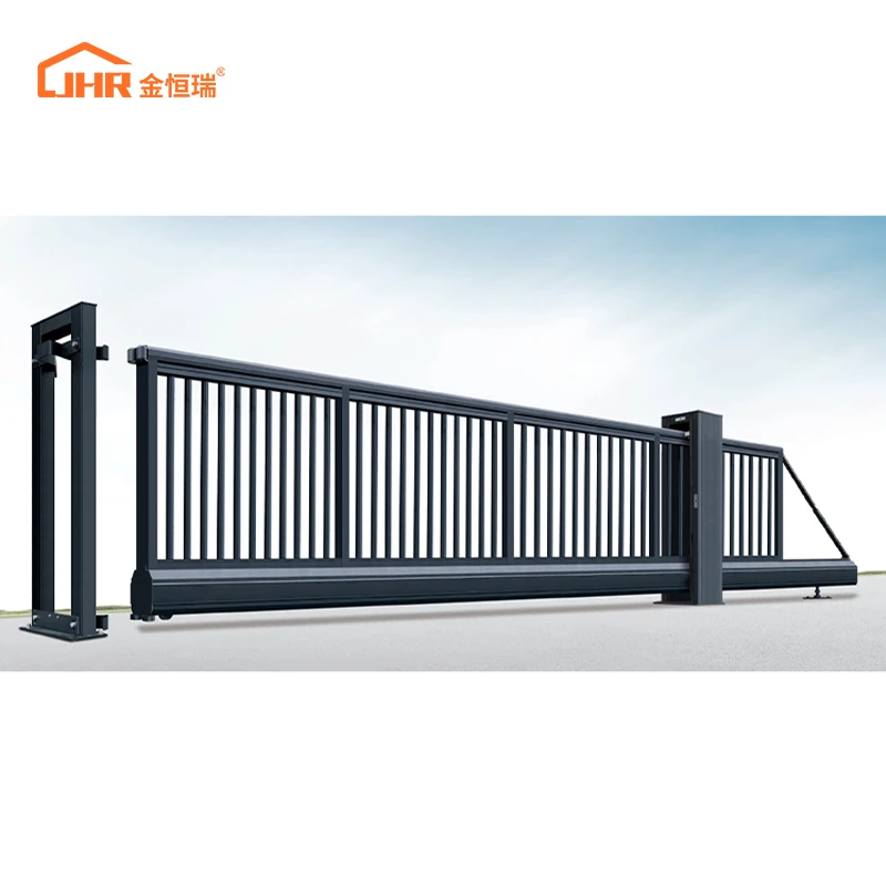 JHR  Aluminum Privacy Estate Gates Automatic Electric Driveway Gates Cantilever Industry slide Gate