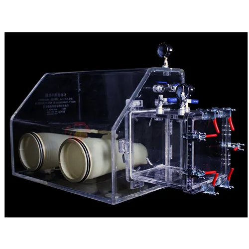 EXW цена лабораторный Настольный акриловый прозрачный вакуумный Glovebox с дополнительными размерами коробки и вакуумным фланецем