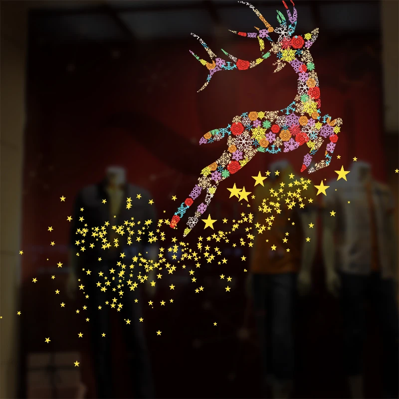 Custom High Quality Static Cling Merry Nightmare Christmas Vinyl Window Sticker Glass Decorative Christmas Window Stickers