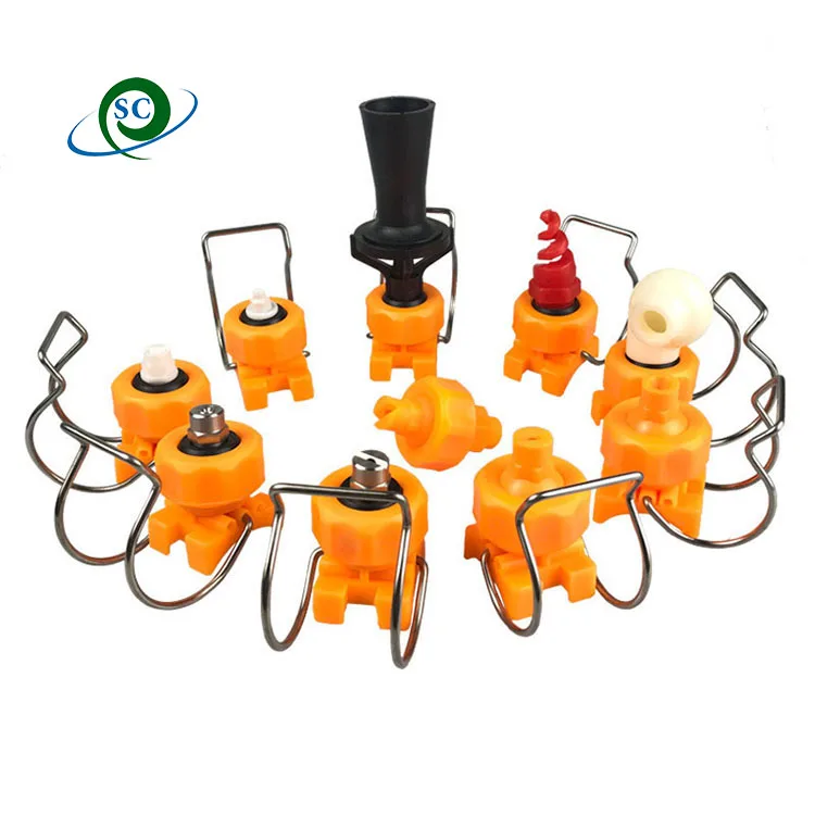 adjustable pipe clamping plastic material spray full cone ,flat fan,spiral,Venturi nozzle