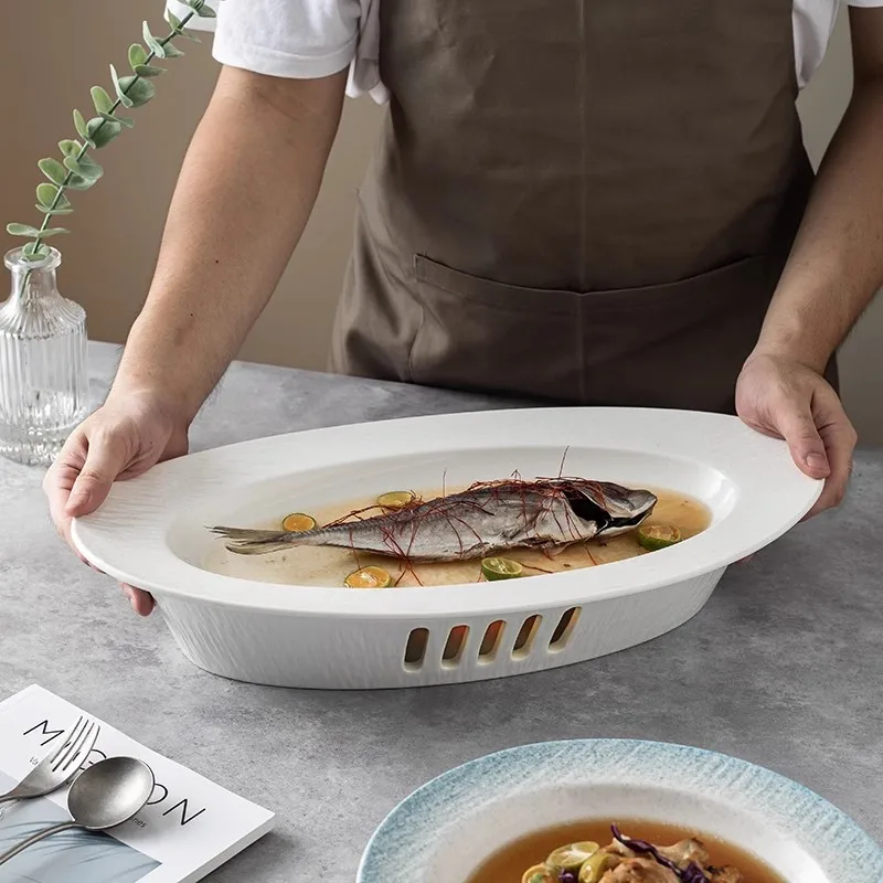 Hotel Restaurant New Creative Porcelain Candle Heating Tableware Plate Kitchenware Ceramic Furnace Insulation Dish Plate