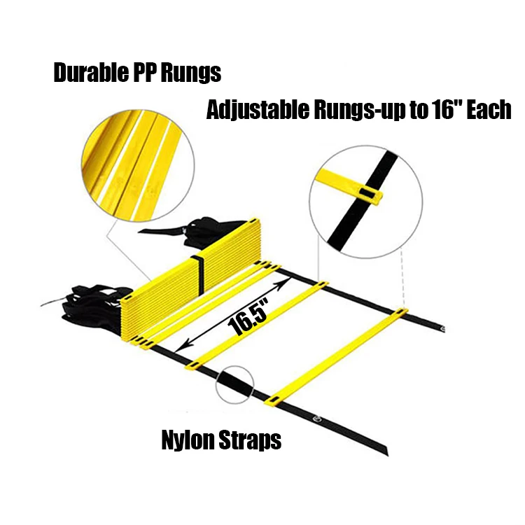Wholesale Durable Sport Exercise Workout Training Agility Ladder Set with Carry Bag