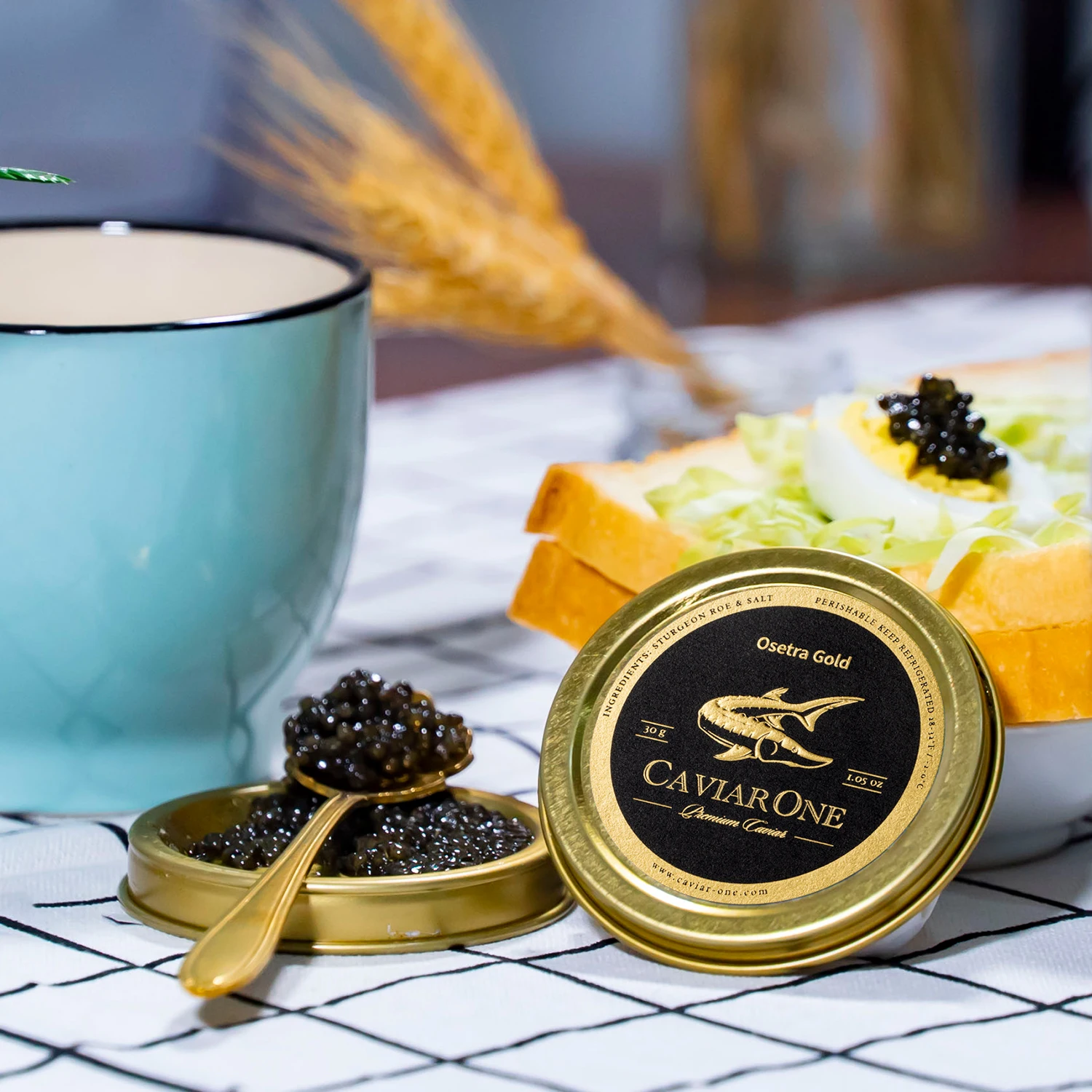 Waterproof Custom Luxury Biodegradable Textured Paper Printing Caviar Tin Kaviar Label Aluminum Gold Foil Embossed Caviar label