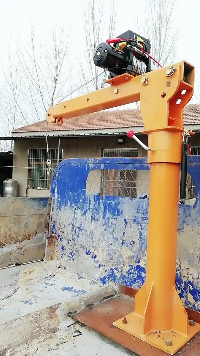 500kg 1000kg Small Vehicular Mini Pick Up Truck Mounted Crane