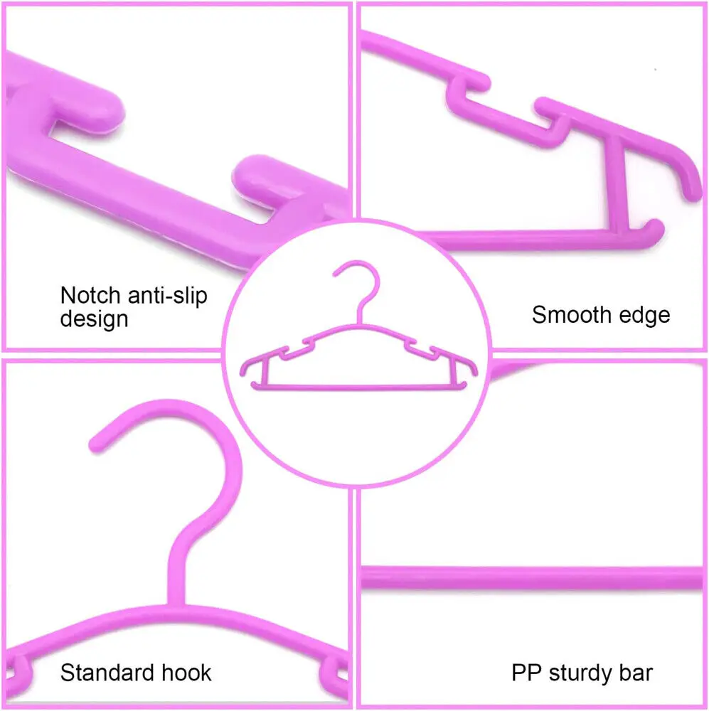 Kids Plastic Hangers Baby Clothes Hanger Coloured Children Coat Hangers