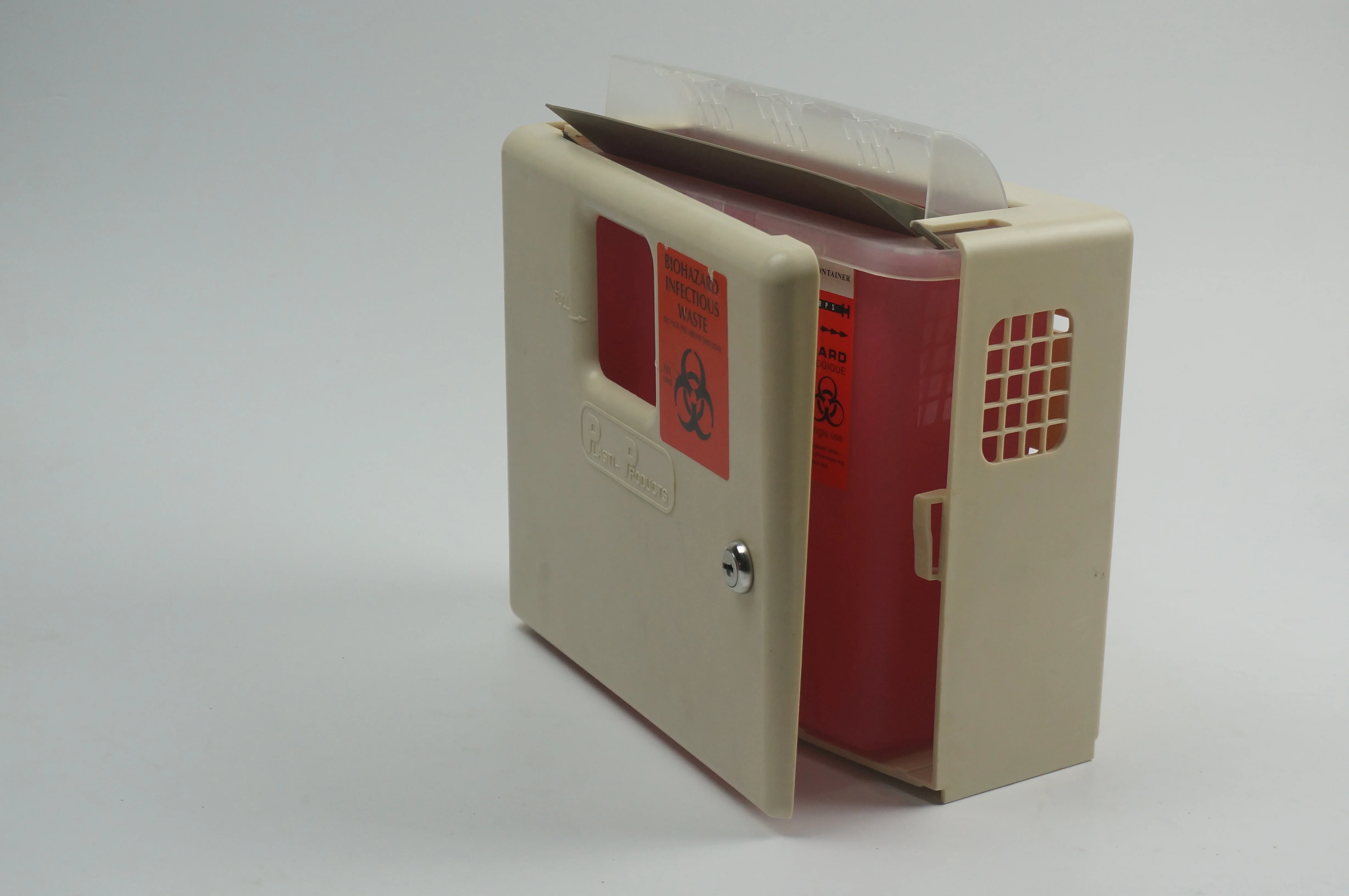 Wall Mount Biohazard 1qt 1gallon 5qt Disposable Sharp Container for Medical Needles Syringes Collection