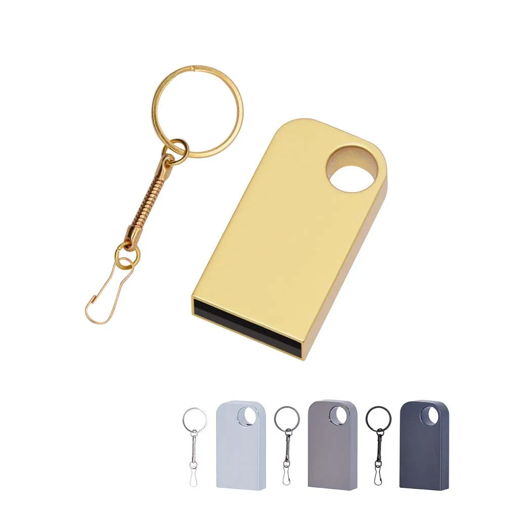 Mini Metal USB 2.0 3.0 Zinc alloy Flash Drive with Keychain Thumb Drive Water Proof Mini USB Stick  Pendrive