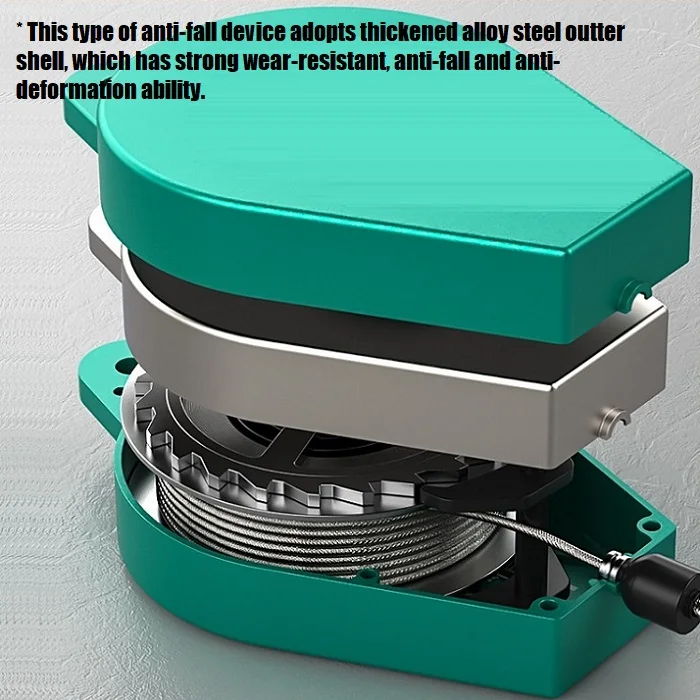 Custom self retracting anti fall catch device dual brake speed difference arrest fall protection