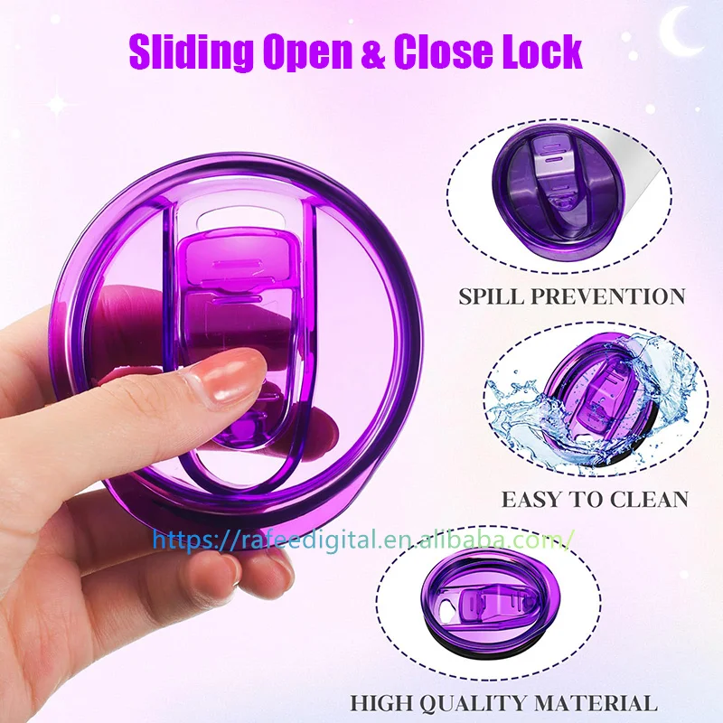 Wholesale Spill Proof Sliding Covers Splash Resistant Replacement Color Plastic Lids for 20oz 20 oz Skinny Straight Tumbler Cup