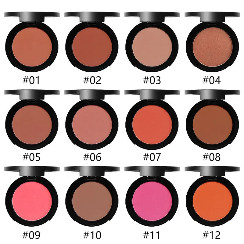 Vegan blush private label 12 видов цветов Палитра румян Румяна для макияжа пудра румяна