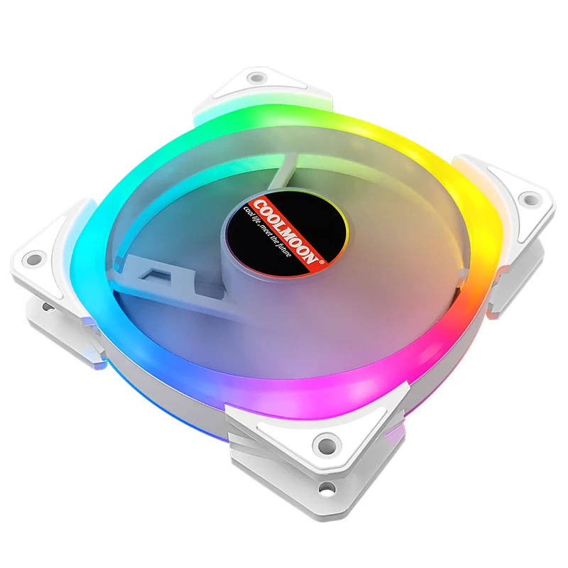 COOLMOON CM-D3 3an pack  120mm white  pc cooling fan  3 rgb fan +Controller Quiet computer case fan