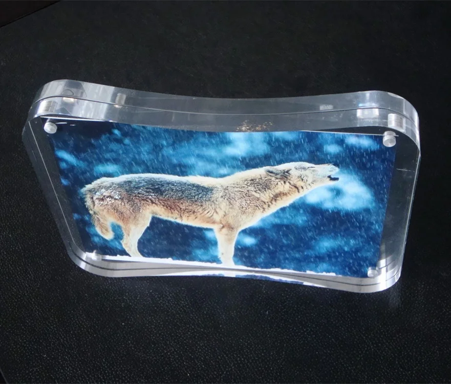 Оптовая продажа 5x7 акриловая четкая картина фото рамка акриловая магнитная дисплей рамки