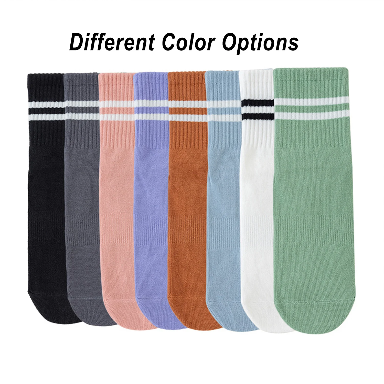 Wholesale Bamboo Cotton Crew Anti Slip Dance Grip Non Slip Gel Bottom Pilates Reformer Yoga Pilates Socks For Women