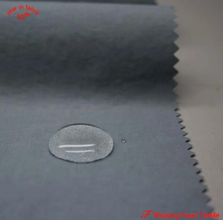 228T nylon taslon breathable fabric with functional pu coated softshell jacket